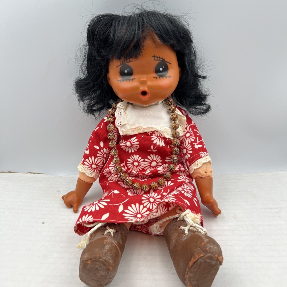 Vintage 70s Sekiguchi Doll Japan Thumb Sucking 15"  anime big‎ eye